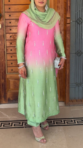 PINK GREEN OMBRÉ