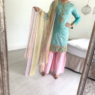 THREE PIECE JACQUARD LAWN OUTFIT