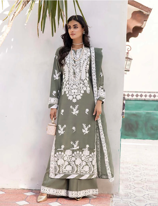 MARINA GREEN EMBROIDERED OUTFIT