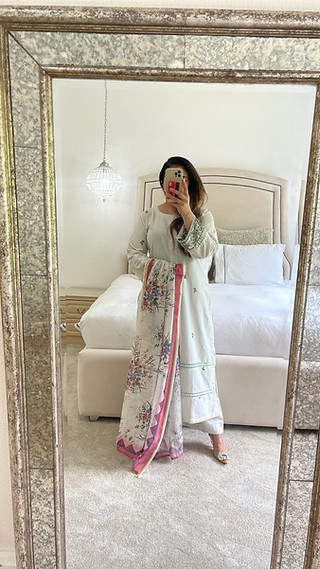 THREE PIECE LAWN EMBROIDERED OUTFIT