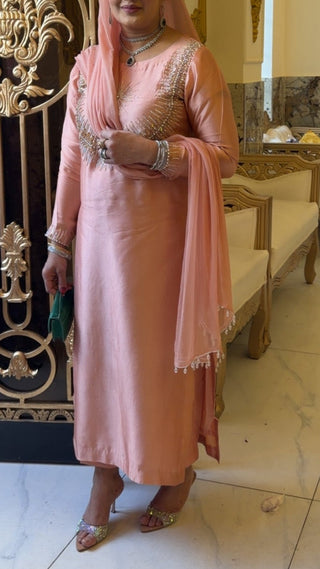 BABY PINK EMBELLISHED OUTFIT