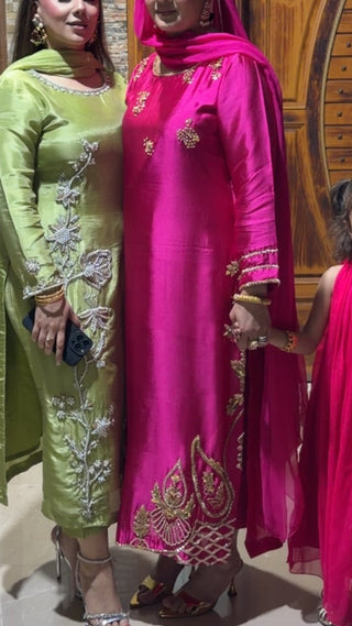 HOT PINK EMBELLISHED OUTFIT