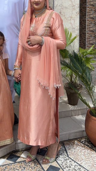 BABY PINK EMBELLISHED OUTFIT