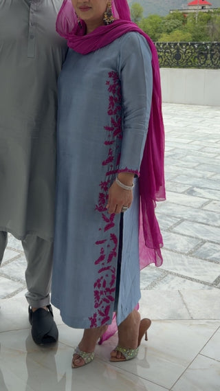 BLUE & PINK CONTRAST OUTFIT