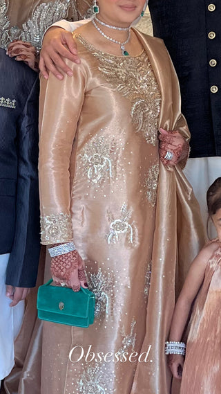 GOLD HEAVY EMBELLISHED OUTFIT